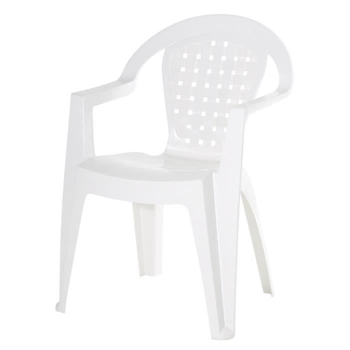 Fauteuil pvc blanc  Cdiscount Jardin