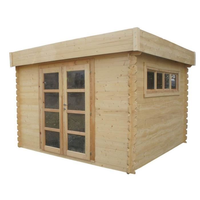 Abri De Jardin En Bois Soleil Toit Plat Translucide De 3 X 3 M