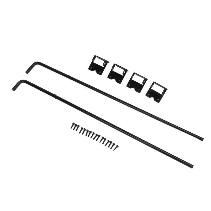 Easy CLÔTURE Portail En Aluminium Style Fer Forgé 4 M Noir - Pour Jardin Et Entrée