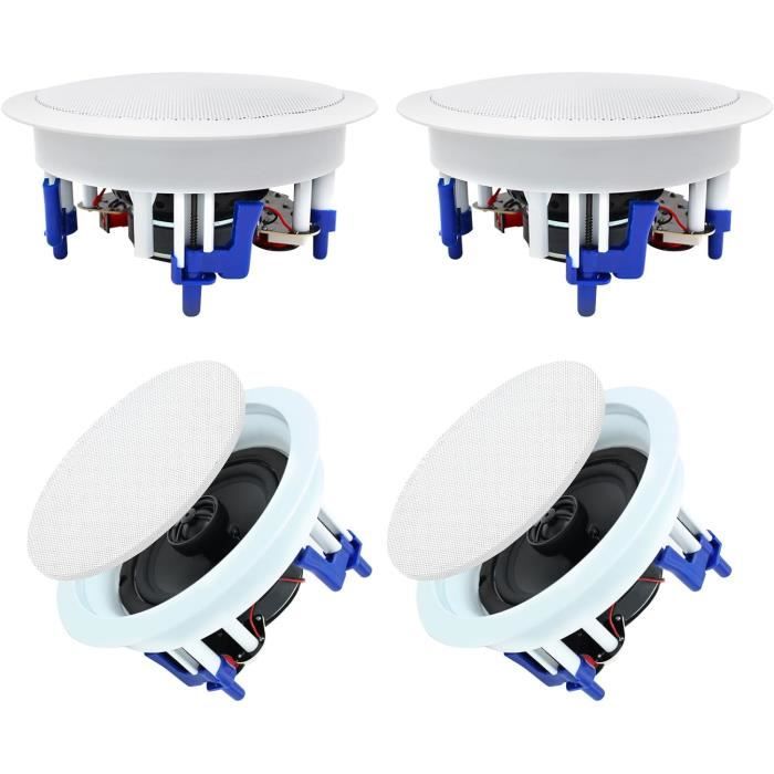 Enceintes Encastrables Herdio 4 Pouces 400W Bluetooth - 4 Haut-parleurs Plafond/Mur - Pour Maison, Extérieur