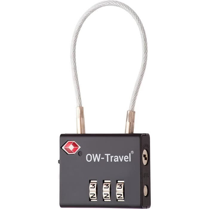 Lot De 4 Cadenas TSA Noir Pour Bagages - Sécurité Voyage, Code à 4 Chiffres, Marque JASIT, Neuf En Boîte