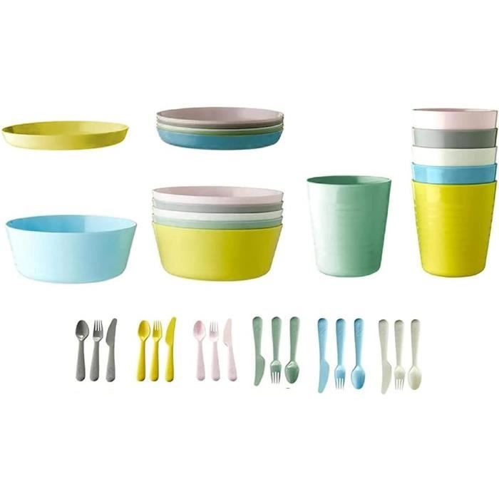 Ikea Kalas Ensemble de vaisselle en plastique sans BPA pour