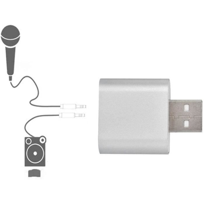 CABLING® Adaptateur Audio USB Externe Carte Son Stéréo Avec 3. 5 Mm Jack Casque Et Micro 7 1 Son Canal Pour Windows Mac Linux Pc Ordinateurs Portables Ordinateurs De Bureau Ps4