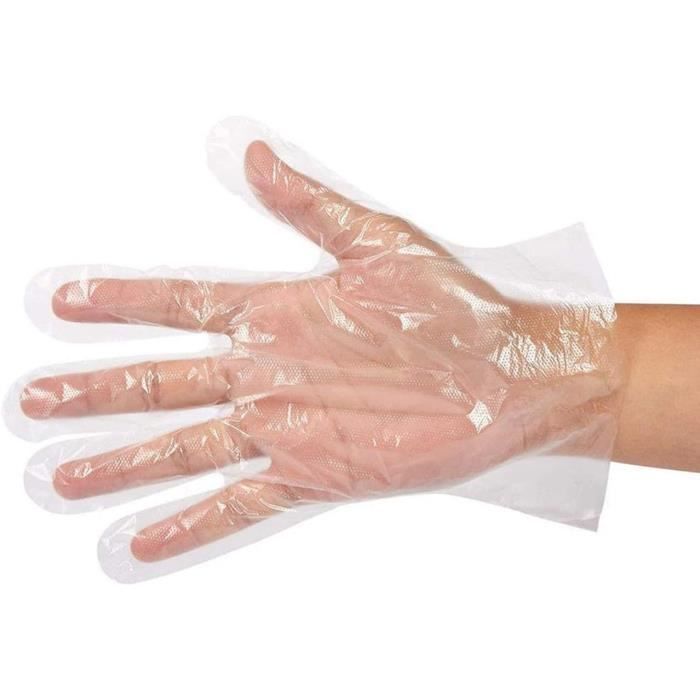 Lot De 500 Gants Jetables Transparents Taille Unique - Polyéthylène Alimentaire