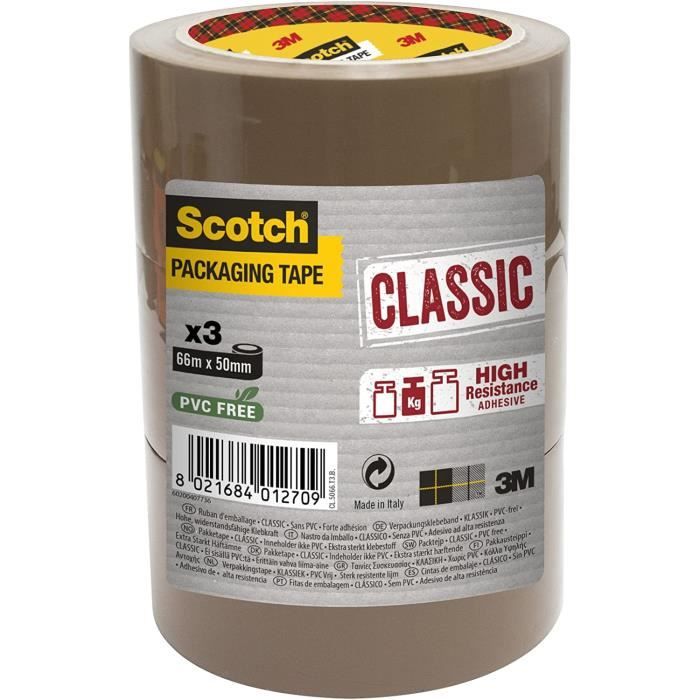 36 Rouleaux De Ruban D'emballage Scotch 3M 699 - 2 Pouces, Transparent, Haute Adhérence - 110 Yards