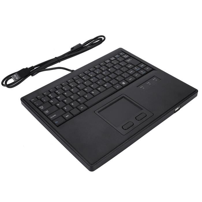 Touchpad Keyboard USB 10in Scirrors Foot Keys Clavier filaire avec Touchpad Touchpad Touch Control Clavier Clavier Souris de jeu