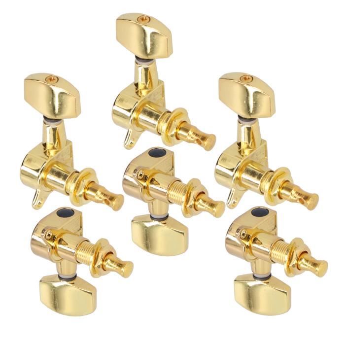 Guyker Mécaniques de guitare (6 pour droitier) – Accordeur à cordes fermées 1:15 avec poignée hexagonale de rechange pour guitares électriques ou acoustiques (bronze antique Guyker Mécaniques de guitare (6 pour droitier) – Accordeur à cordes fermées 1:15 avec poignée hexagonale de rechange pour guitares électriques ou acoustiques (bronze antique
