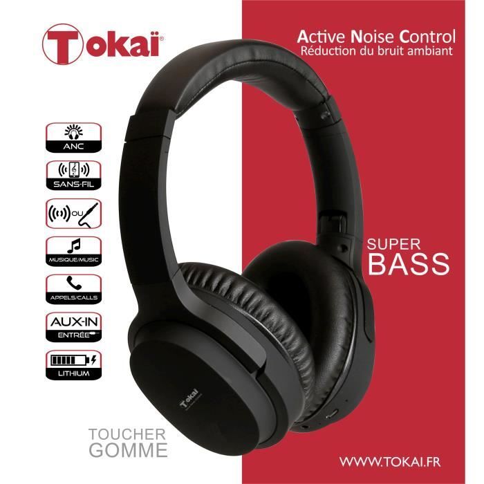 Casque sans fil stéréo ANC réduction du bruit - TOKAÏ