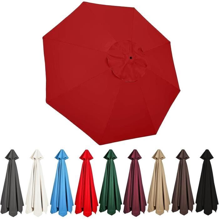 Toile De Rechange Pour Parasol D'extérieur - TRAHOO - 6 Baleines 2M-3M