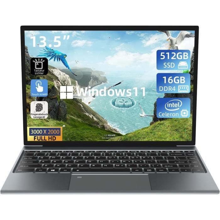 Ordinateur Portable 13,5 Pouces Windows 11 Touchscreen Pc Portable ...