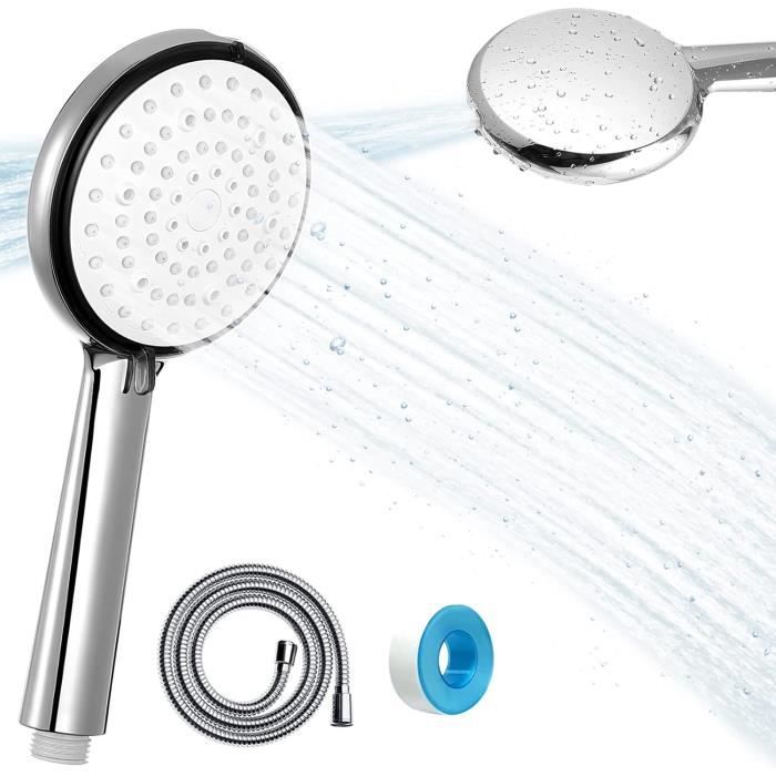 Pommeau De Douche Haute Pression 6 Modes - Main Détachable, Finition Argentée GRICH