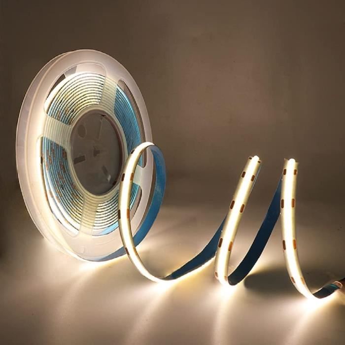 Bande Led Cob De 4 M Avec Alimentation Usb, Ruban De Lumière Blanche ...