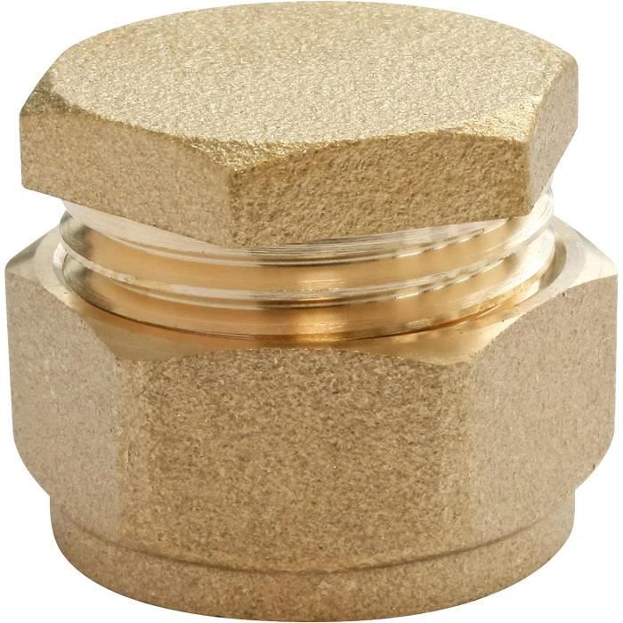 Lot De 10 Bouchons De Valve D'arrêt De Compression En Laiton De 16 Mm, Raccord De Compression En Laiton, Bouchon De Tuyau D'eau En Laiton Fileté Mâle