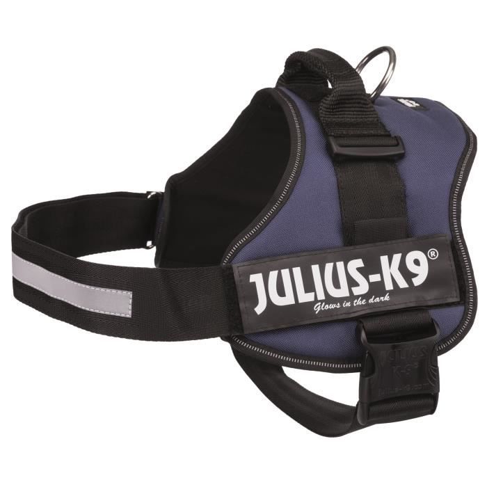 JULIUS K9 Harnais Power 3–XL-XXL : 82–116 cm - 50 mm - Indigo - Pour chien