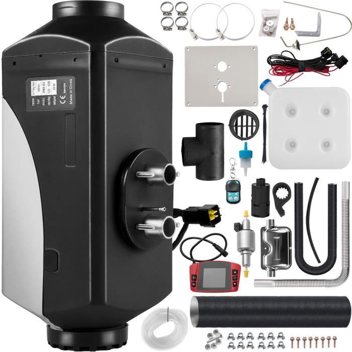 Chauffage Diesel 12V 8KW VEVOR Air Heater Noir avec Silencieux et  Interrupteur Ecran LCD Kit Comple pour Camions RV Bateaux - Cdiscount Auto