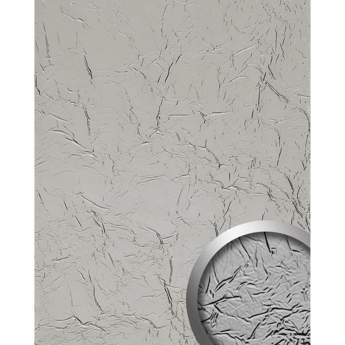 Revêtement mural WallFace aspect métal 10389 Smoke PF AR auto-adhésif gris | Leroy Merlin