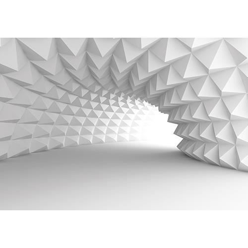 Papier Peint Intissé 3D Tunnel noir 312x219 cm Abstraction Salon Photo ...