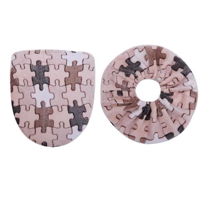 Housse De Siège De Toilette En Peluche - Épaisse, Chaude, Lavable - Taille Universelle - Violet
