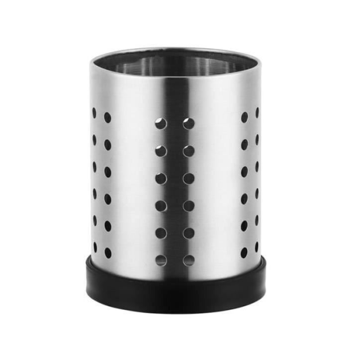 Organisateur De Baguettes Et Ustensiles De Cuisine 3 étages - Design Gris élégant - Rangement Pratique Couverts, Cuillères, Fourchettes - 33,5x16,5x14 Cm