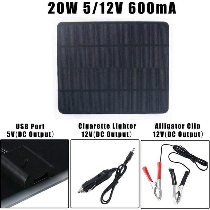 Chargeur Solaire 2 Emplacements Pour Batteries 18650/21700 – Banque D'al Portable Avec Panneau Solaire