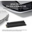 Corsair MP600 Pro LPX 500GB M.2 NVMe PCIe x4 Gen4 SSD - Optimise pour La PS5 (Jusqua 7,100MB/sec Lecture Sequentielle Ultrara-1