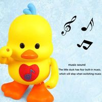Canard Dansant Musical Avec Lumières LED – Jouet Interactif Pour Bébé/enfant – Alimenté Par Piles – Dimensions ~13.5x11.2x19 Cm