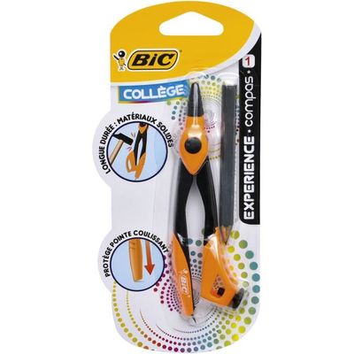 Bic Exact Compas Interchangeable Mine Ou Crayon - Corps Métallique