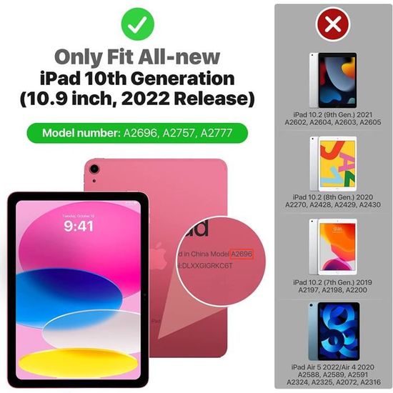 Coque Pour Ipad 10Eme Generation, Modèle 2022 Ipad 10.9, Soft Tpu Coque Ipad  10, Housse Avec Porte-Apple Pencil, Arrière Tran[q3798] - Cdiscount  Informatique