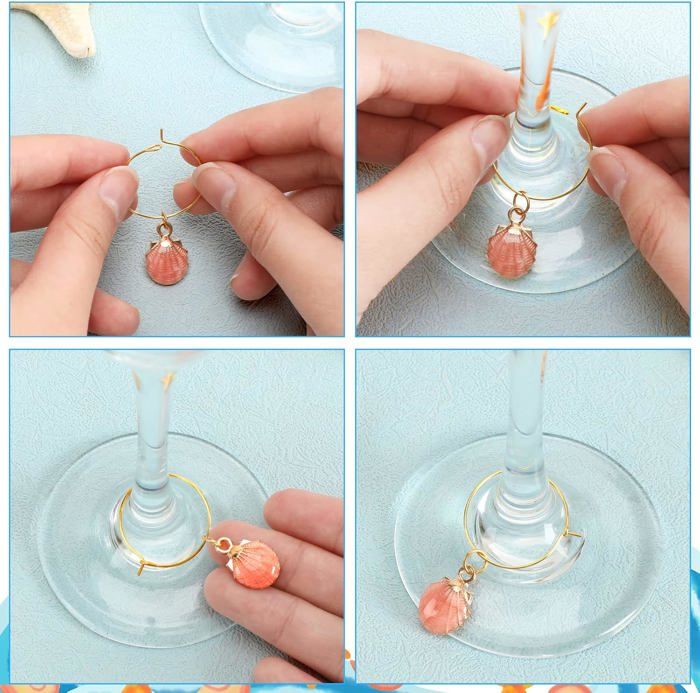 ZNTU Lot De 23 Breloques D'Halloween Pour Verre à Vin, Fantôme, Citrouille, Chauve-souris, Chapeau De Magicien, Bâton De Balai, Château, Lune, Squelette, Halloween, Breloques émaillées, Alliage