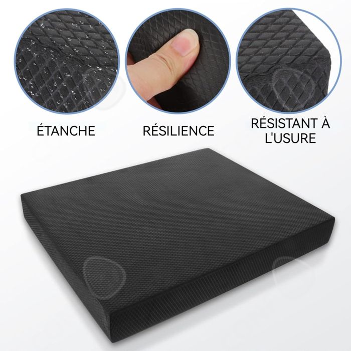Tapis D’Équilibre High Pulse Avec Poster D’Exercices – Mousse TPE 50x40x6 Cm – Antidérapant – Rééducation, Yoga, Fitness