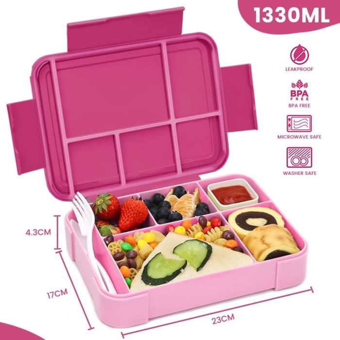 Boîte À Sandwich Pour Enfant Avec Compartiments, 640 Ml Anti-Fuite