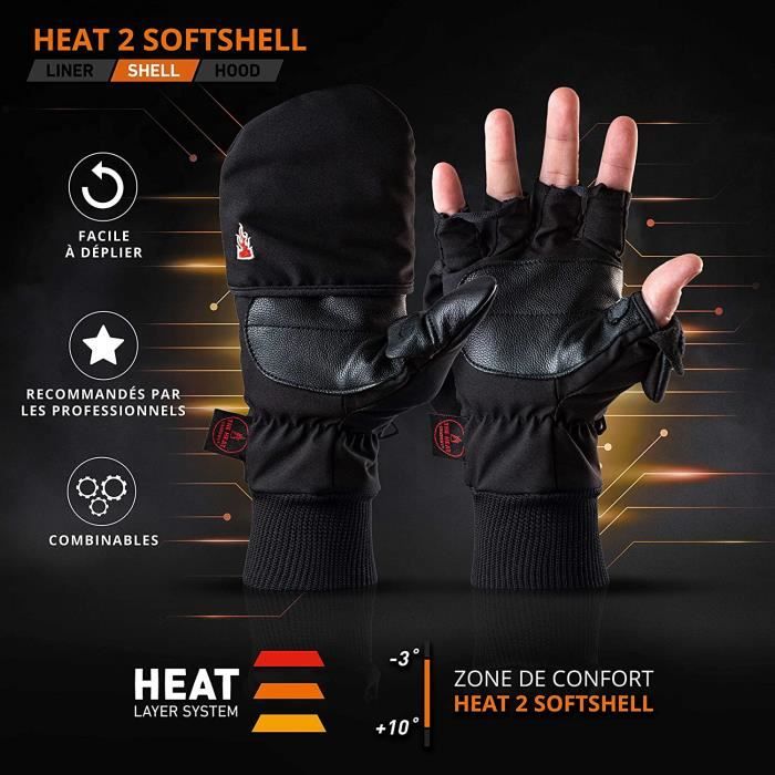 Gant De Sport Homme - Heat Company Softshell Gants Tactiles Sans