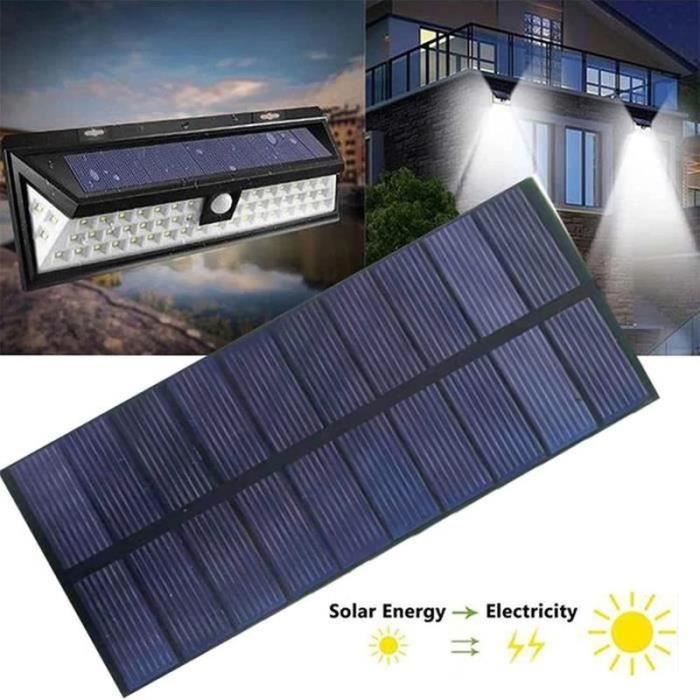 Panneau Solaire Mini en Polysilicium 3Pcs DC 6V 1W avec Câble de