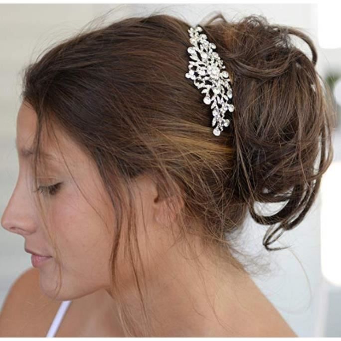 Peigne à Cheveux De Mariée En Cristal - Alliage Et Strass, Design élégant Pour Mariage, Bal Et Occasions Spéciales