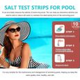 Bandelettes de test de sel pour piscine - Fournitures de test d'eau de mesure précises-2