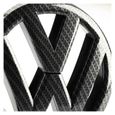 Lot de 2pcs Insigne logo emblème avant 135mm -arrière 110mm Fibre Carbone Noir pour Volkswagen VW GOLF 7 MK7-2
