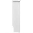 Cache-radiateur en MDF Blanc - VidaXL - 112 cm - Espace de rangement pour livres et ornements-2