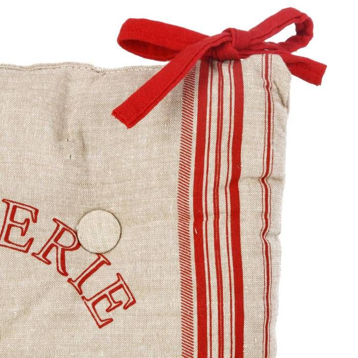 Coussin D'assise Pour Chaise De Bistrot - 40 X 40 Cm, Rouge, En Polyester