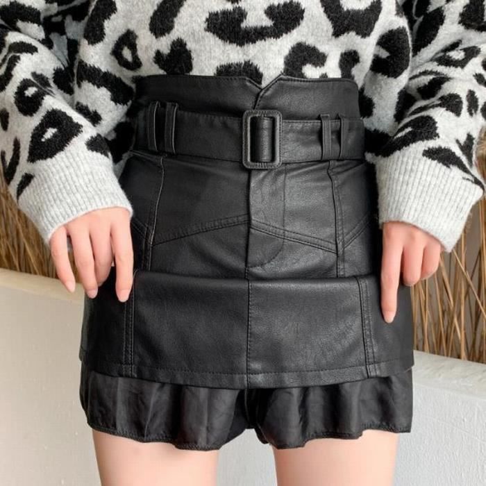Jupe bretelle cuir best sale