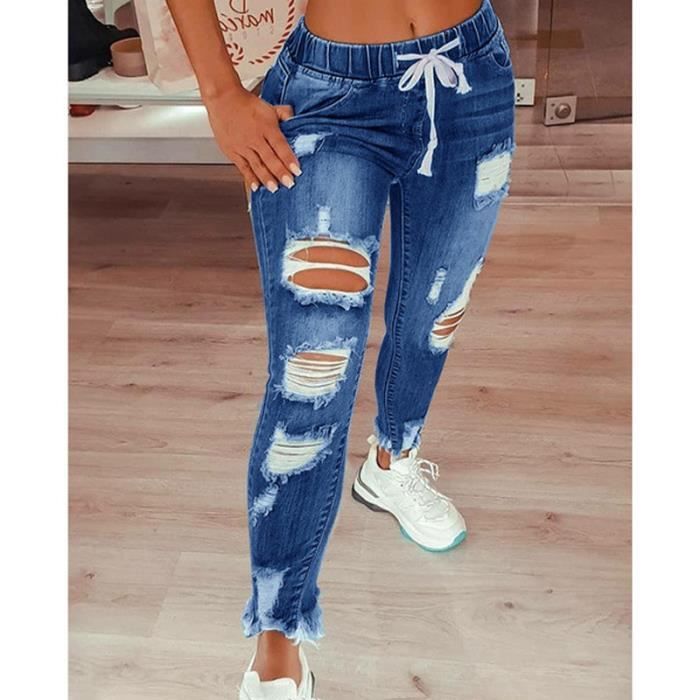 Pantalon femme troué best sale