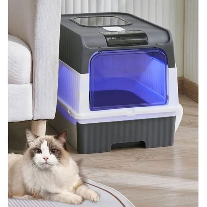 Bac à litière fermé pour chat main image 1