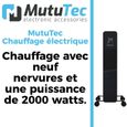 MutuTec Radiateur à bain d'huile / Chauffage Electrique 9 éléments 2000W - Noir-3