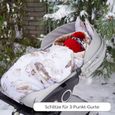Couverture enveloppante siège bébé hiver 80x87 cm-Chancelière Couverture bébé pour voiture sac d'hiver coton Minky Slumber Bear-3