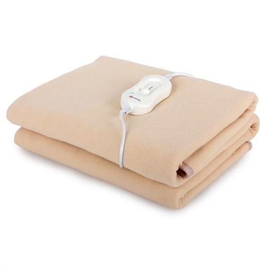 Couverture chauffante Klarstein 3 niveaux chauffe lit électrique rose polaire