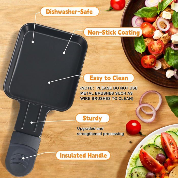 HengBO Coupelle Poêlons Raclette Grill RevêTeent AntiadhéSif Fonte 18x8.5x1.5c 8 Plats Noir HengBO Coupelle Poêlons Raclette Grill RevêTeent AntiadhéSif Fonte 18x8.5x1.5c 8 Plats Noir