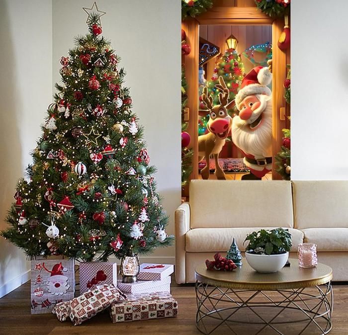 Bannière Ronde De Noël Avec Des Flocons De Neige Bleus Sur Fond Bleu Et Inscription Joyeux Noel Illustration Vectorielle