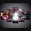 No Frame Tableau Toile 5 Pcs Avengers Film Guerre Civile Affiche
