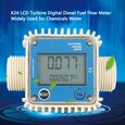 K24 LCD Compteur Digital Pro K24 Débitmètre De Carburant Pour Produits Chimiques Eau (Bleue)-0