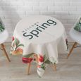 Nappe Ronde 140 140cm Tissu De Table Basse Impermeable Nappe Pour Maison Balcon Imprime Fleur Lettre Spring Style 06 Achat Vente Nappe De Table Cdiscount