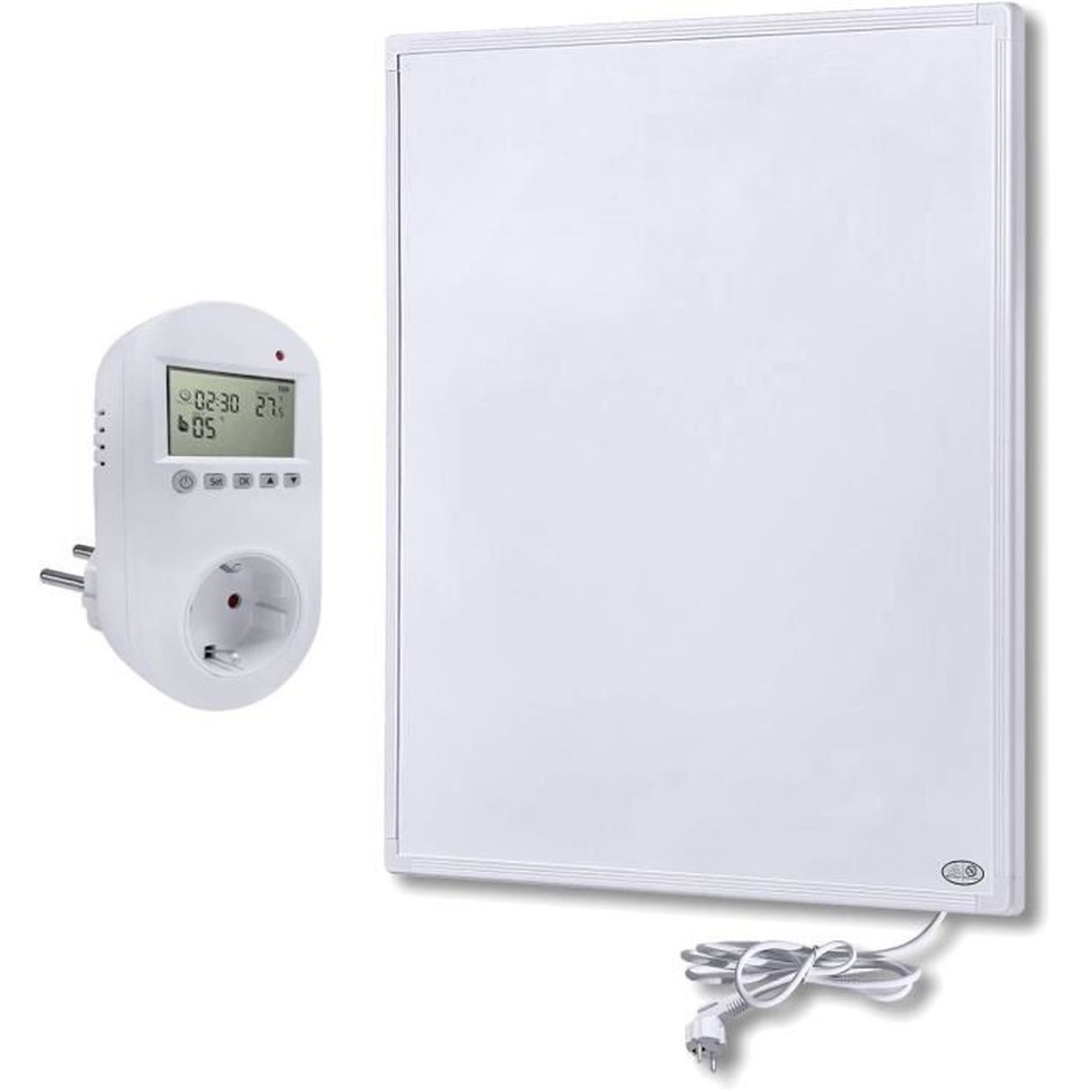 Panneau mural de chauffage infrarouge 300 W avec thermostat numérique — free download